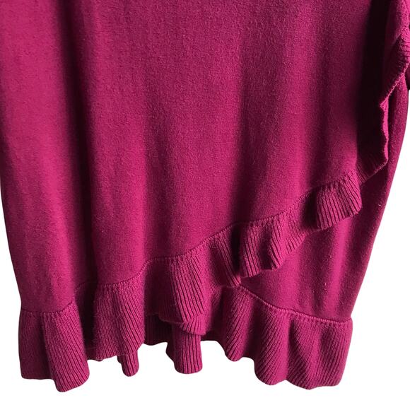 Lane Bryant Ruffle Crossover Front Knit Sweater Size 22 24 Pullover Jumper Tunic - Picture 8 of 15